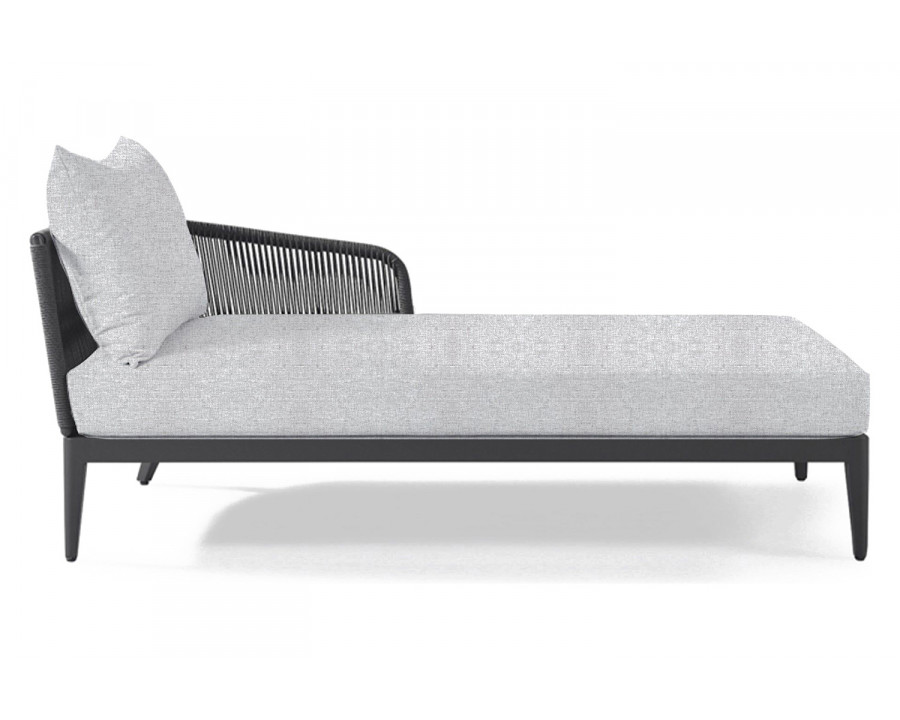 Harbour Hamilton Chaise Right - Aluminum Asteroid, Copacabana Sand