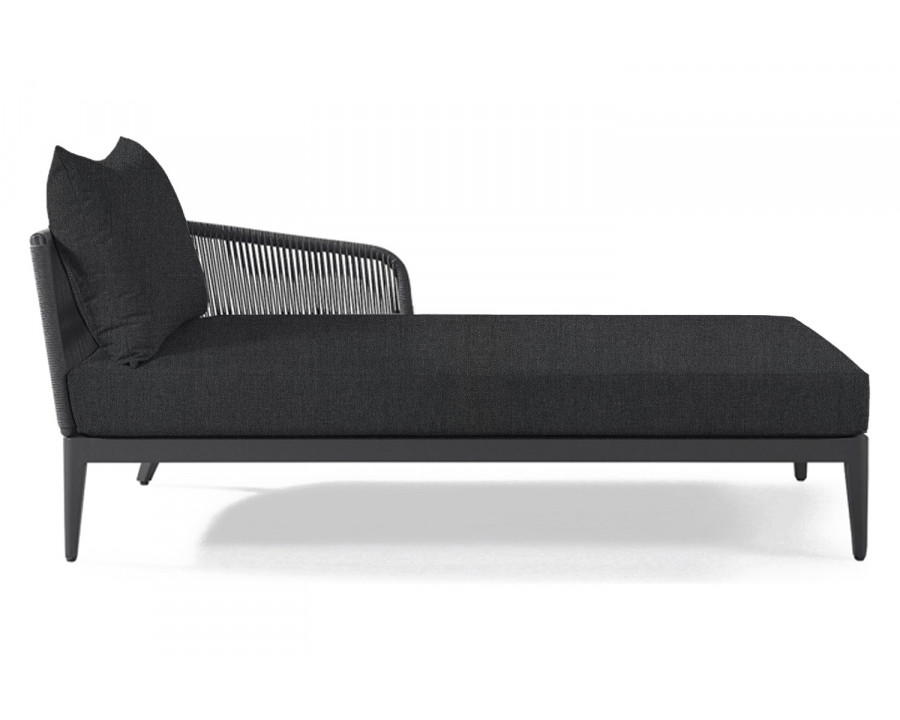 Harbour Hamilton Chaise Right - Aluminum Asteroid, Panama Grafito