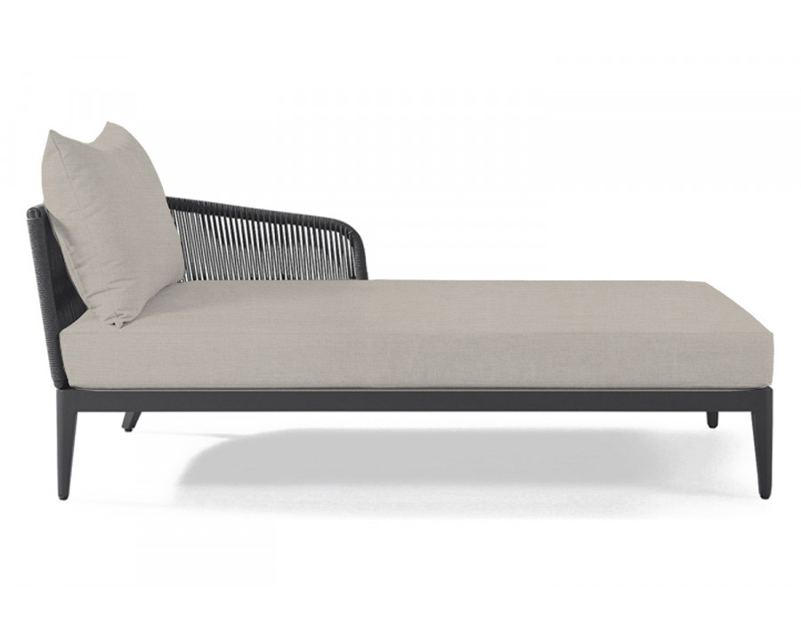 Harbour Hamilton Chaise Right - Aluminum Asteroid, Panama Marble