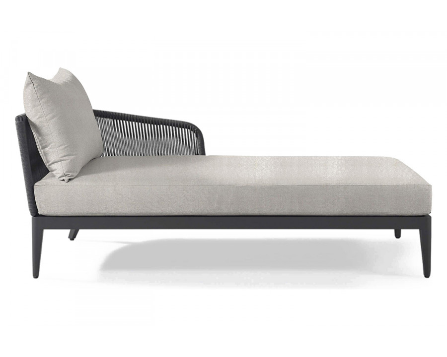 Harbour Hamilton Chaise Right - Aluminum Asteroid, Riviera Ivory