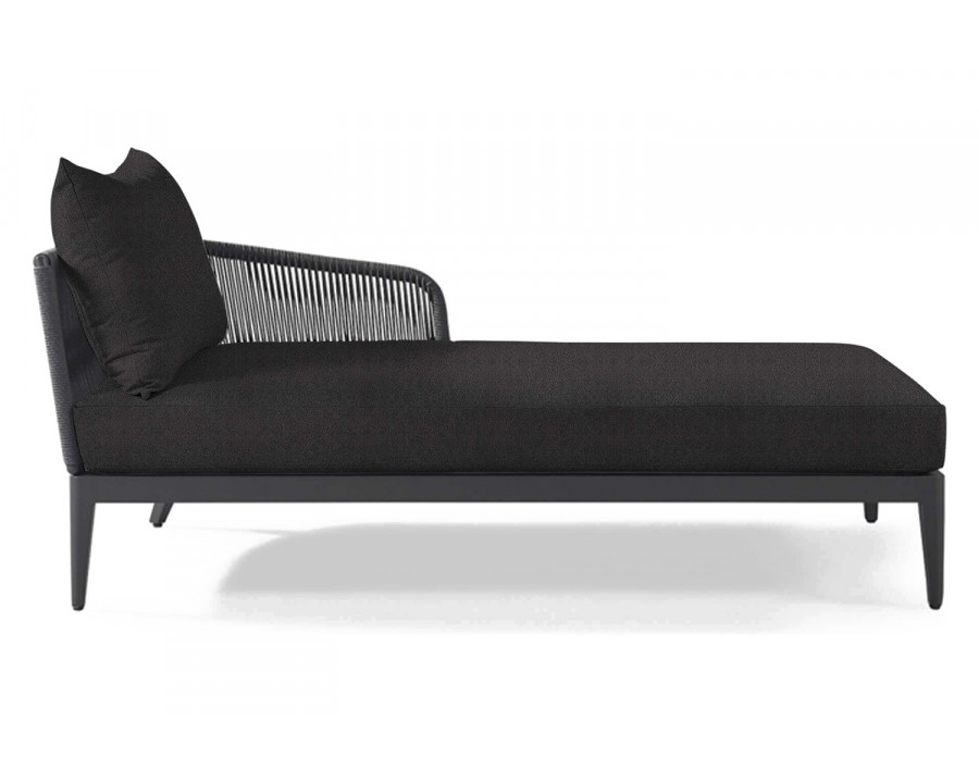 Harbour Hamilton Chaise Right - Aluminum Asteroid, Riviera Slate