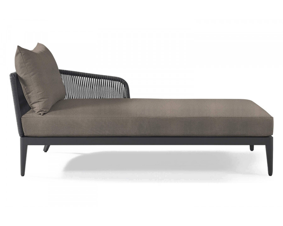 Harbour Hamilton Chaise Right - Aluminum Asteroid, Riviera Stone