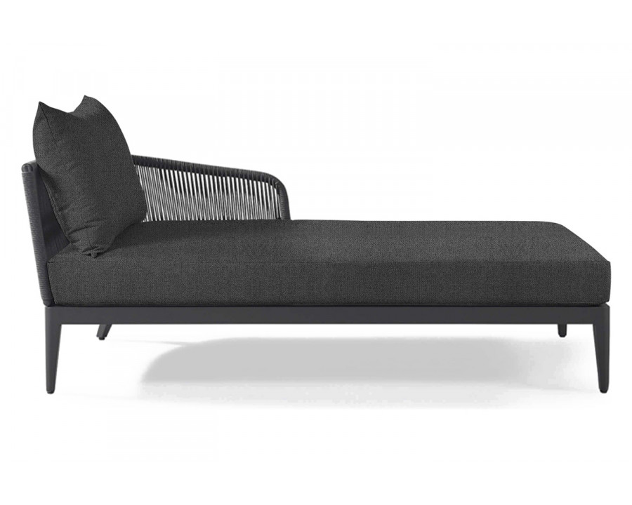 Harbour Hamilton Chaise Right - Aluminum Asteroid, Siesta Slate