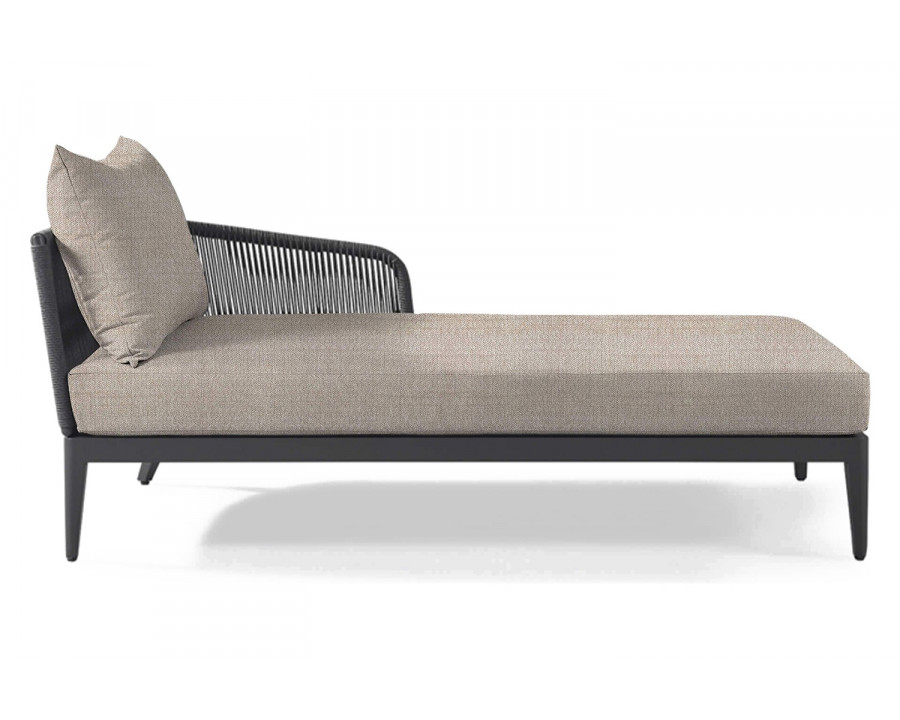 Harbour Hamilton Chaise Right - Aluminum Asteroid, Siesta Taupe