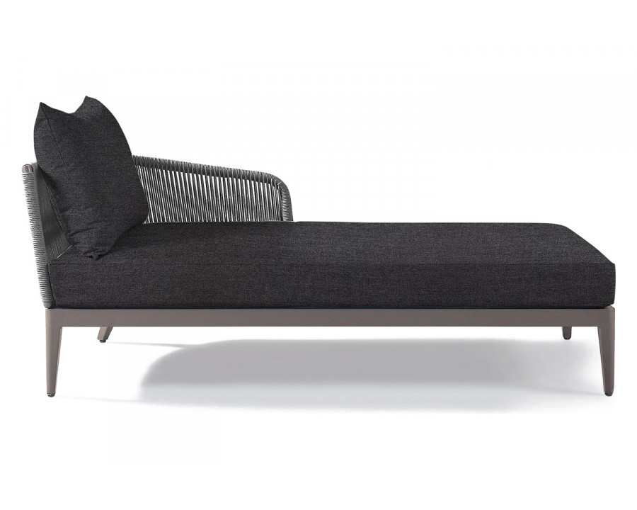 Harbour Hamilton Chaise Right - Aluminum Taupe, Lisos Grafito