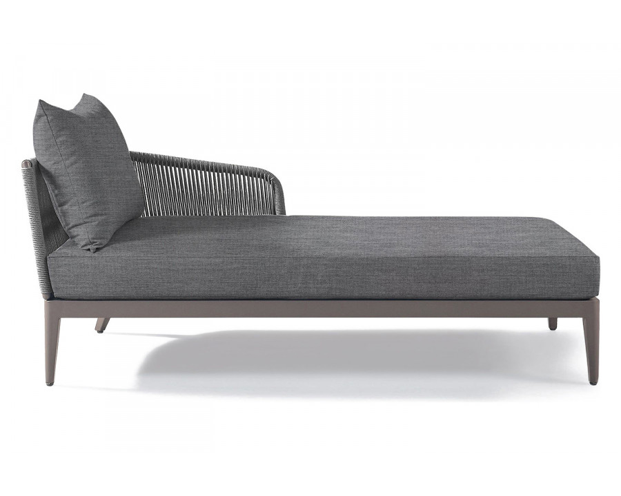 Harbour Hamilton Chaise Right - Aluminum Taupe, Lisos Piedra