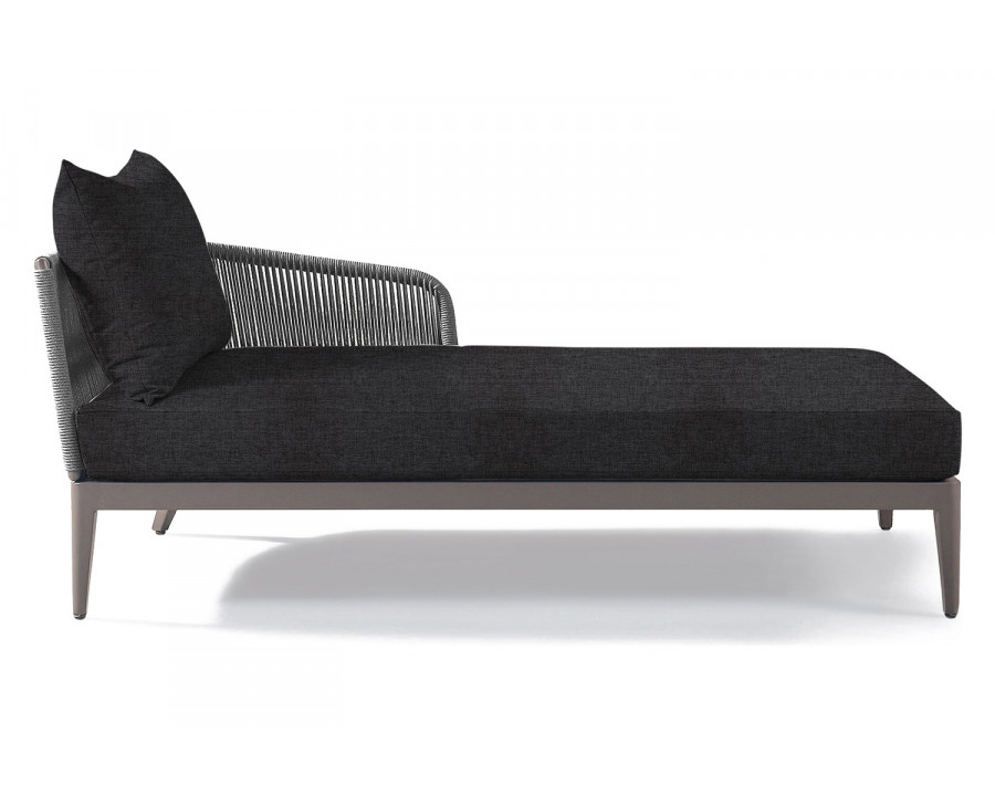 Harbour Hamilton Chaise Right - Aluminum Taupe, Copacabana Midnight