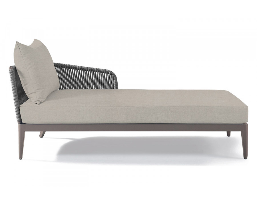 Harbour Hamilton Chaise Right - Aluminum Taupe, Panama Marble