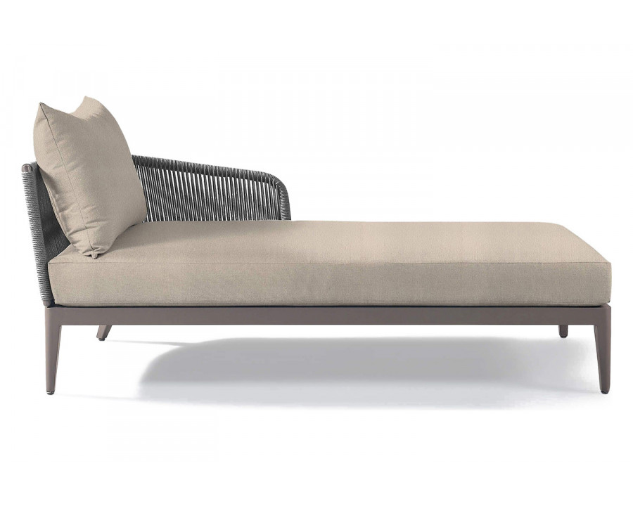 Harbour Hamilton Chaise Right - Aluminum Taupe, Riviera Sand