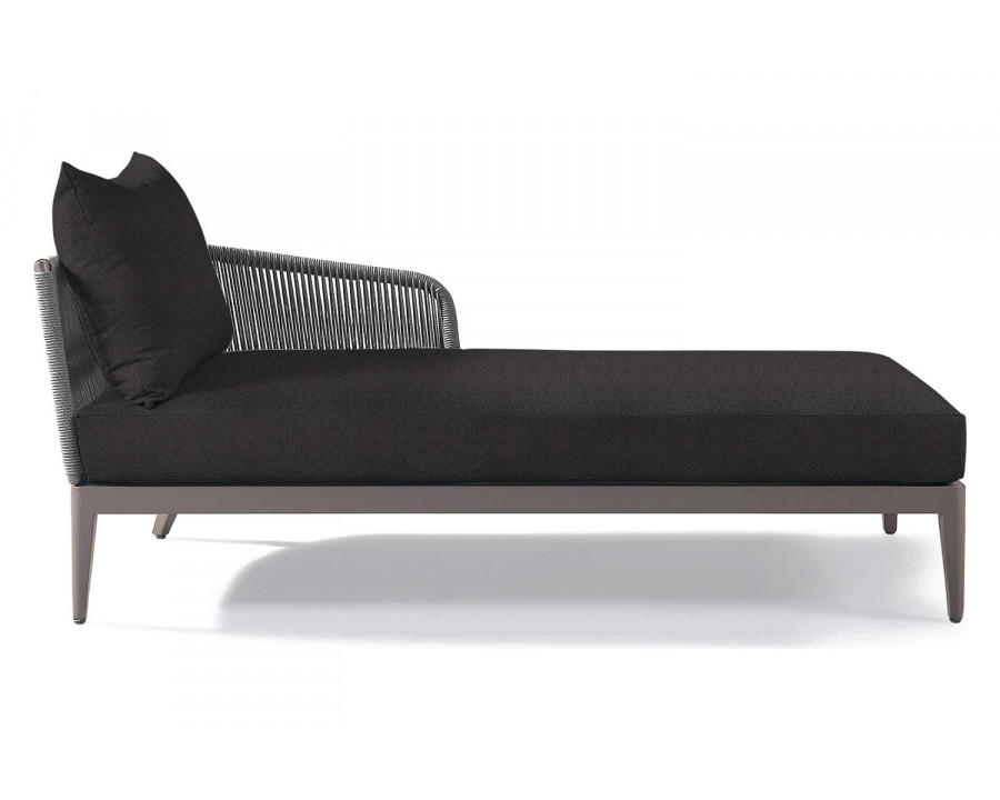 Harbour Hamilton Chaise Right - Aluminum Taupe, Riviera Slate