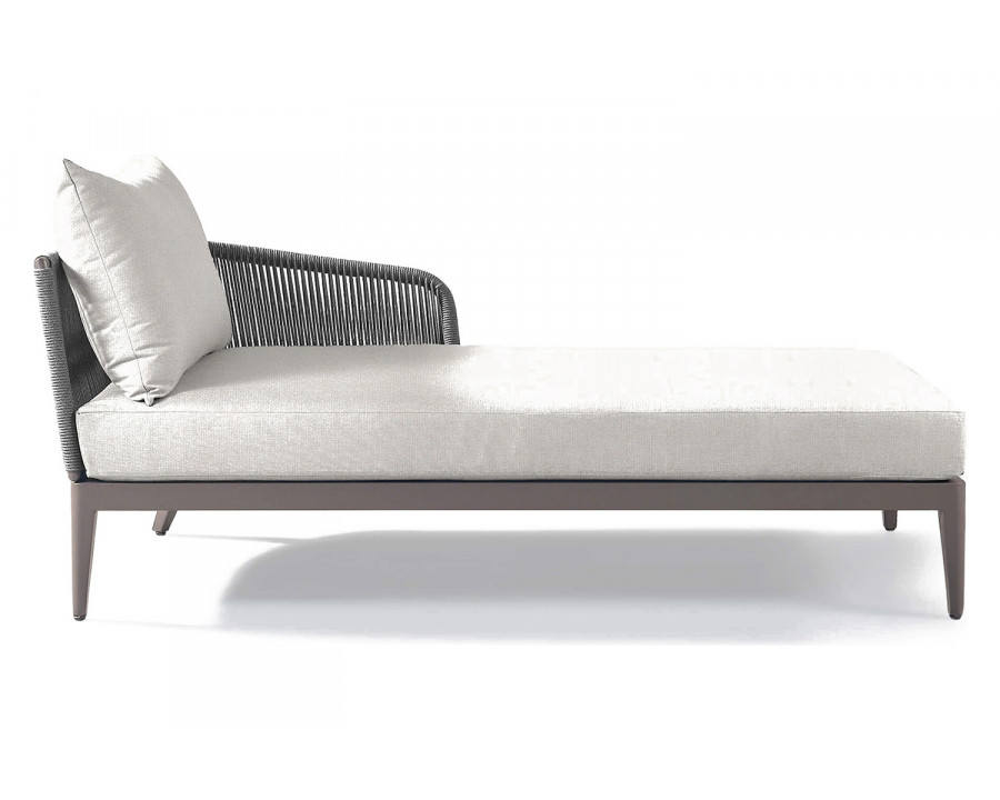 Harbour Hamilton Chaise Right - Aluminum Taupe, Siesta Ivory