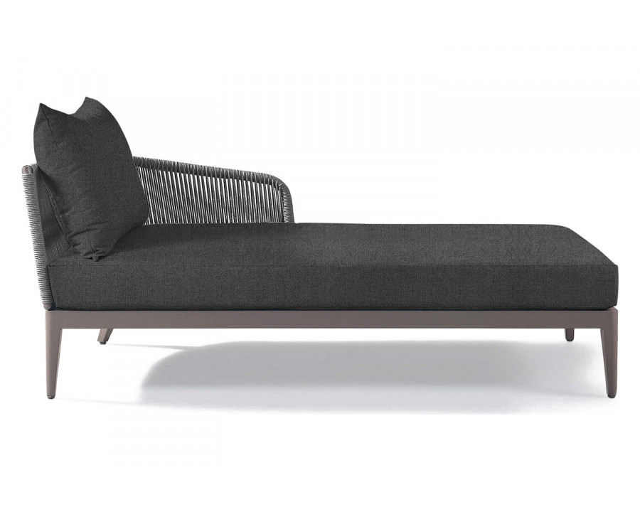 Harbour Hamilton Chaise Right - Aluminum Taupe, Siesta Slate