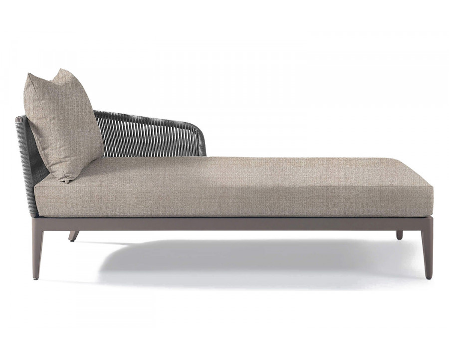 Harbour Hamilton Chaise Right - Aluminum Taupe, Siesta Taupe