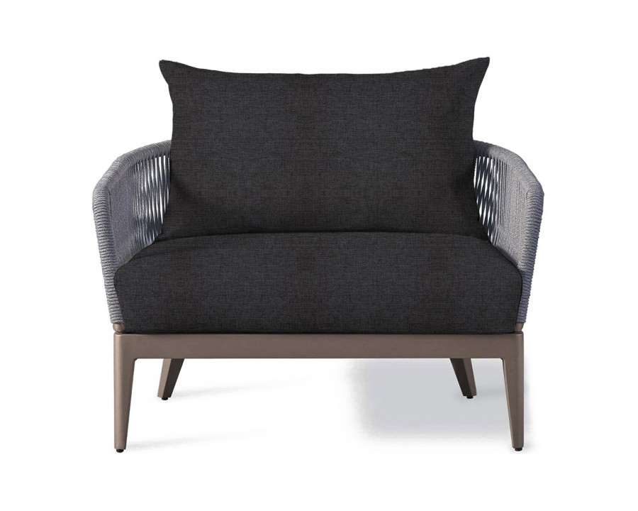 Harbour Hamilton Lounge Chair - Aluminum Taupe, Copacabana Midnight