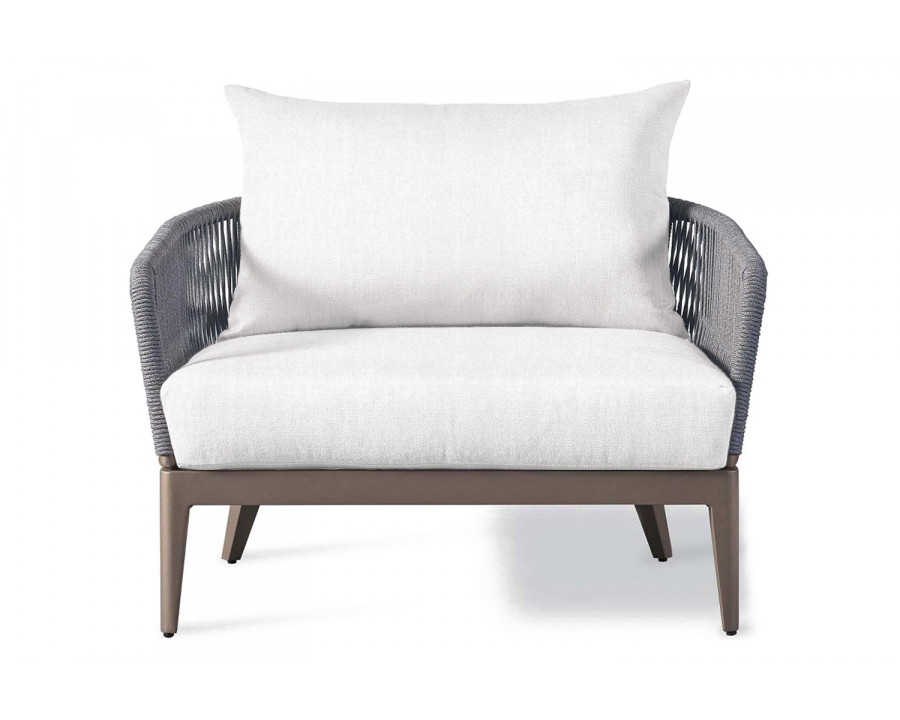 Harbour Hamilton Lounge Chair - Aluminum Taupe, Panama Blanco