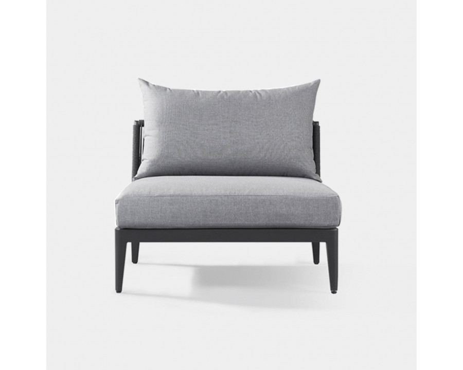 Harbour Hamilton Armless Single - Aluminum Asteroid, Siesta Indigo, Rope Dark Gray