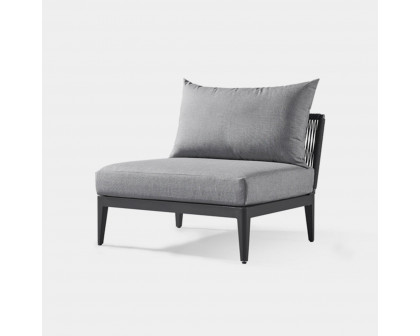 Harbour Hamilton Armless Single - Aluminum Asteroid, Siesta Indigo, Rope Dark Gray