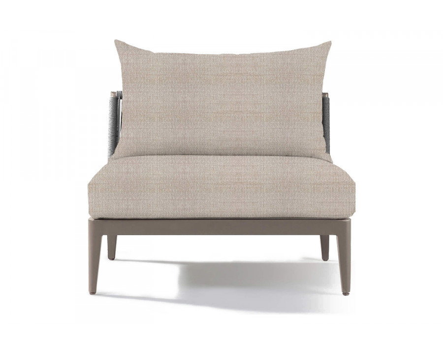 Harbour Hamilton Armless Single - Aluminum Taupe, Siesta Taupe