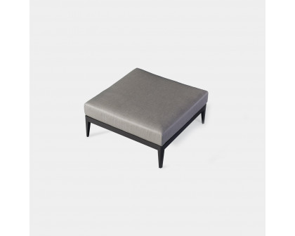 Harbour Hamilton Ottoman - Aluminum Asteroid, Lisos Piedra