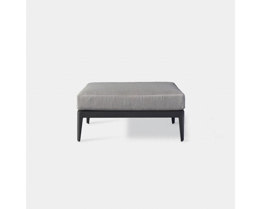 Harbour Hamilton Ottoman - Aluminum Asteroid, Copacabana Midnight