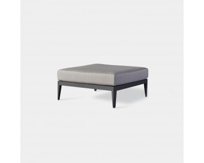 Harbour Hamilton Ottoman - Aluminum Asteroid, Copacabana Midnight