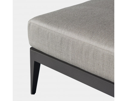 Harbour Hamilton Ottoman - Aluminum Asteroid, Copacabana Midnight