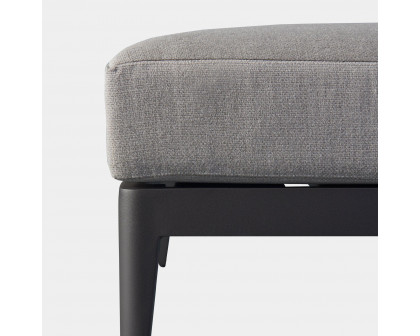 Harbour Hamilton Ottoman - Aluminum Asteroid, Euro Gray