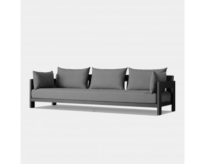 Harbour Hampton 3 Seat Sofa - Aluminum Asteroid, Lisos Grafito, Batyline Silver