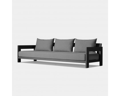 Harbour Hampton 3 Seat Sofa - Aluminum Asteroid, Lisos Grafito, Batyline Silver