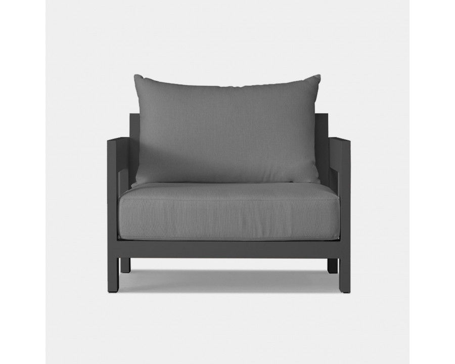 Harbour Hampton Lounge Chair - Aluminum Asteroid, Lisos Grafito, Batyline Silver