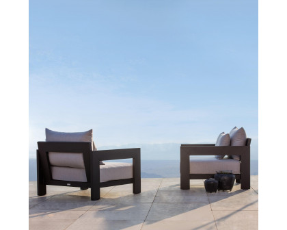 Harbour Hampton Lounge Chair - Aluminum Asteroid, Lisos Grafito, Batyline Silver