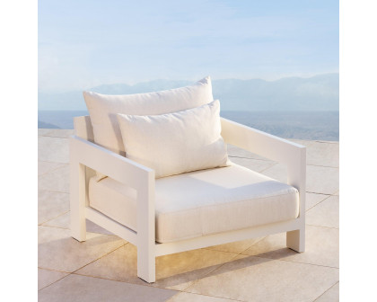 Harbour Hampton Lounge Chair - Aluminum Asteroid, Lisos Grafito, Batyline Silver