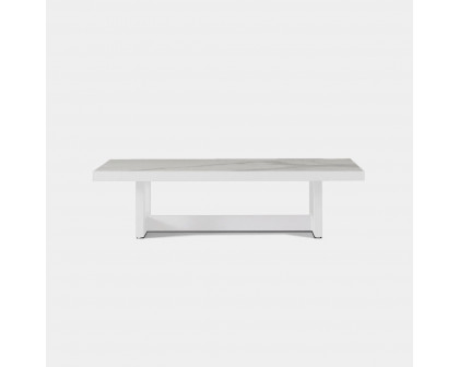 Harbour Hampton Rectangle Coffee Table - Aluminum Asteroid, Laminam Noir