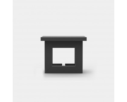 Harbour Hampton Side Table - Aluminum Asteroid, Laminam Noir