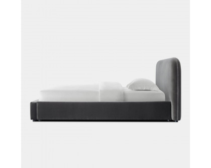 Harbour Harlowe Queen Bed - Boucle Charcoal