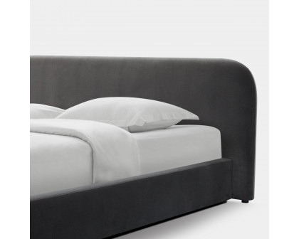 Harbour Harlowe Queen Bed - Boucle Charcoal