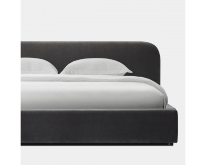 Harbour Harlowe Queen Bed - Boucle Charcoal