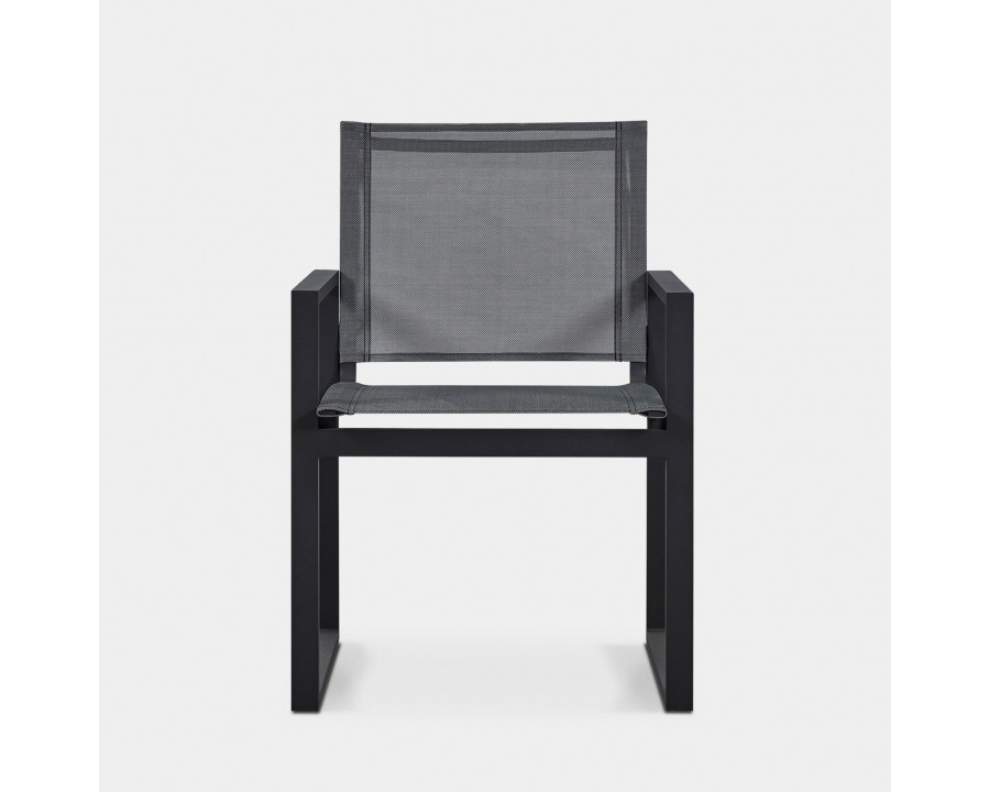 Harbour Hayman Dining Chair - Aluminum Asteroid, Batyline Silver