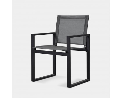 Harbour Hayman Dining Chair - Aluminum Asteroid, Batyline Silver