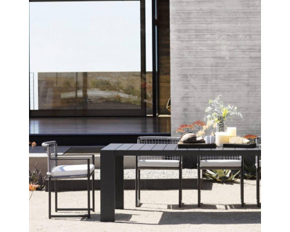 Harbour Hayman Dining Table 106" - Aluminum Asteroid