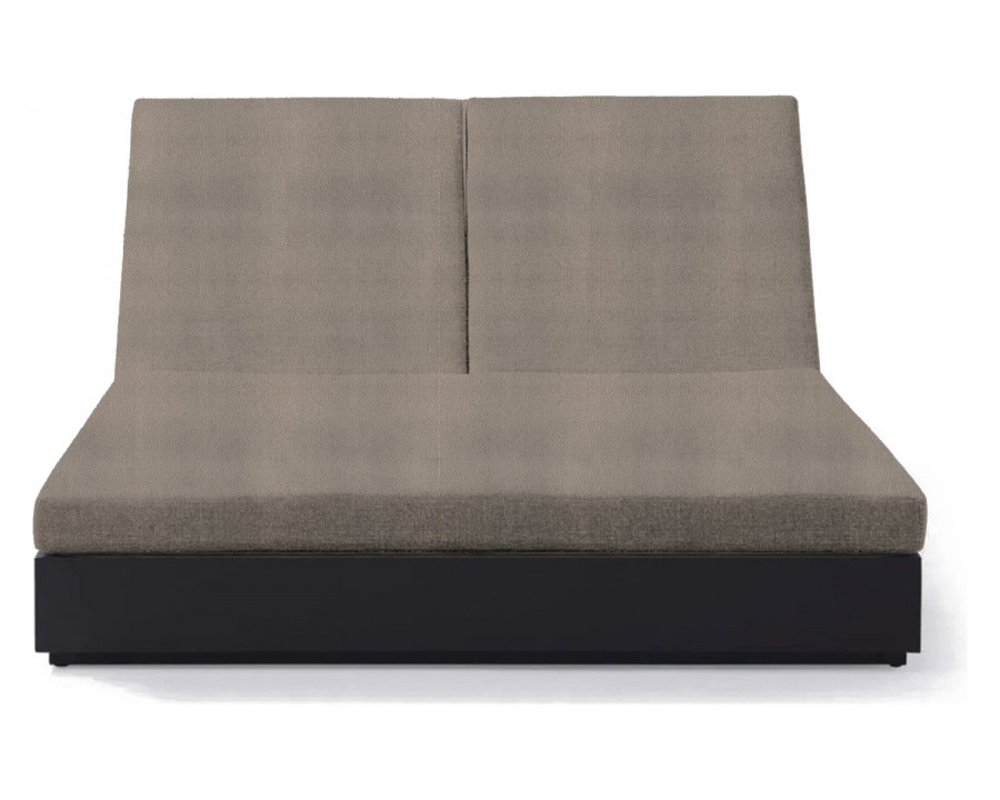 Harbour Hayman Double Sun Lounge - Aluminum Asteroid, Riviera Stone