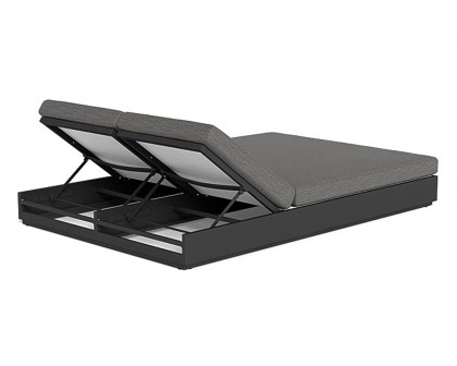 Harbour Hayman Double Sun Lounge - Aluminum Asteroid, Siesta Slate