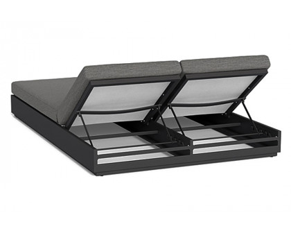 Harbour Hayman Double Sun Lounge - Aluminum Asteroid, Siesta Slate