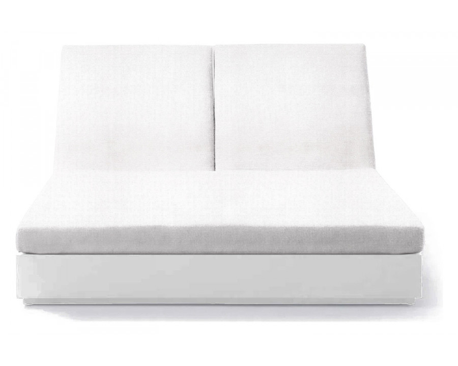 Harbour Hayman Double Sun Lounge - Aluminum White, Panama Blanco