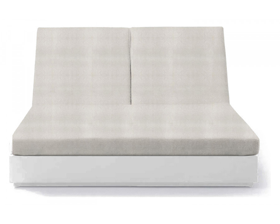 Harbour Hayman Double Sun Lounge - Aluminum White, Riviera Ivory