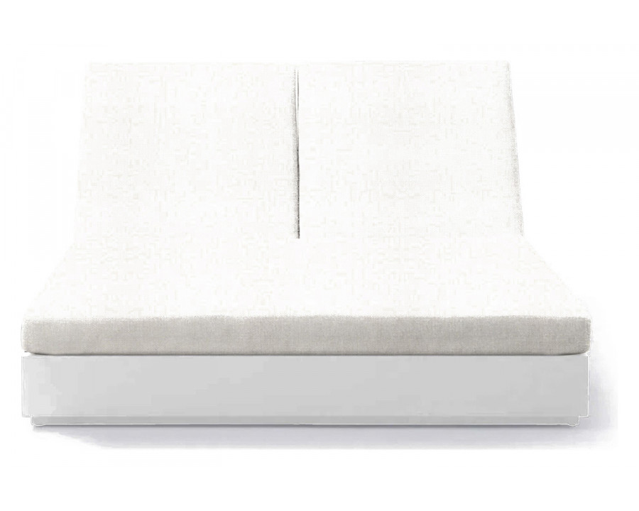 Harbour Hayman Double Sun Lounge - Aluminum White, Siesta Ivory