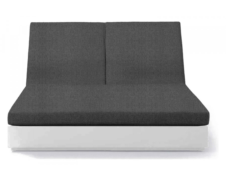 Harbour Hayman Double Sun Lounge - Aluminum White, Siesta Slate