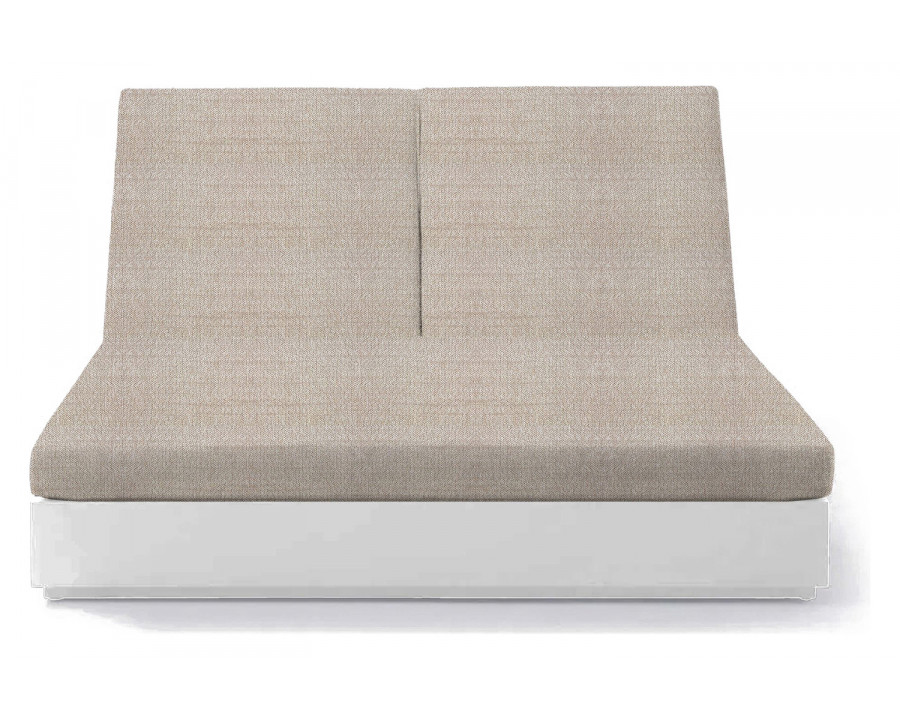 Harbour Hayman Double Sun Lounge - Aluminum White, Siesta Taupe