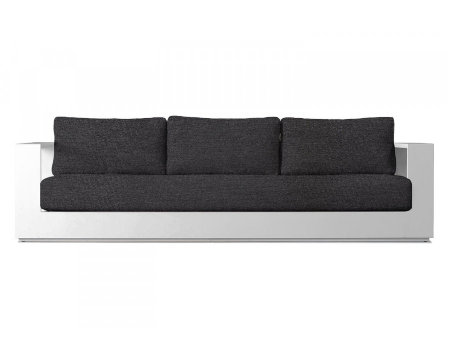 Harbour Hayman 3 Seat Sofa - Aluminum White, Lisos Grafito