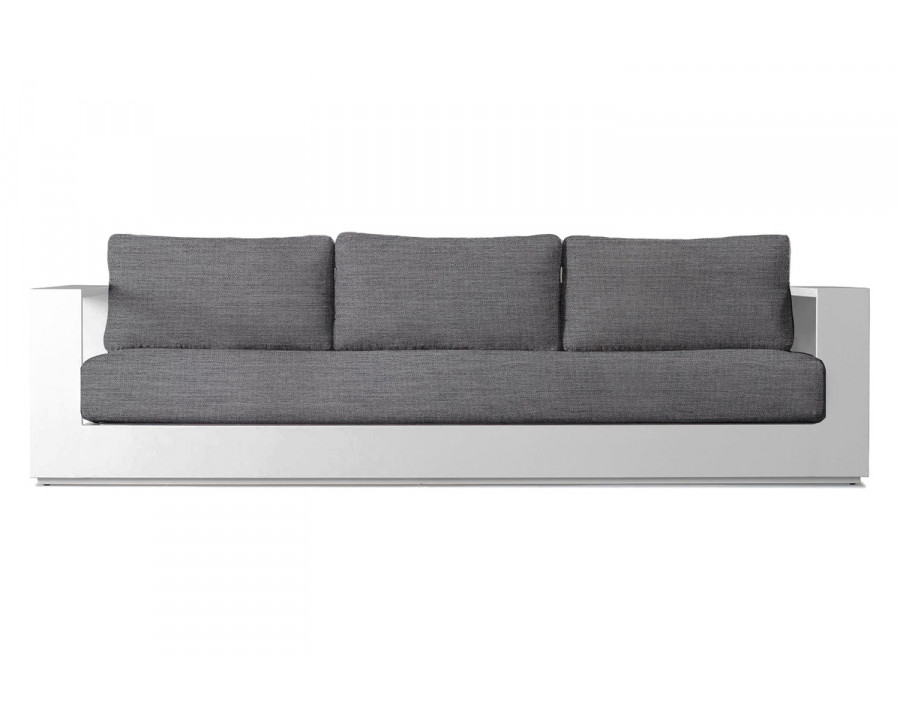 Harbour Hayman 3 Seat Sofa - Aluminum White, Lisos Piedra